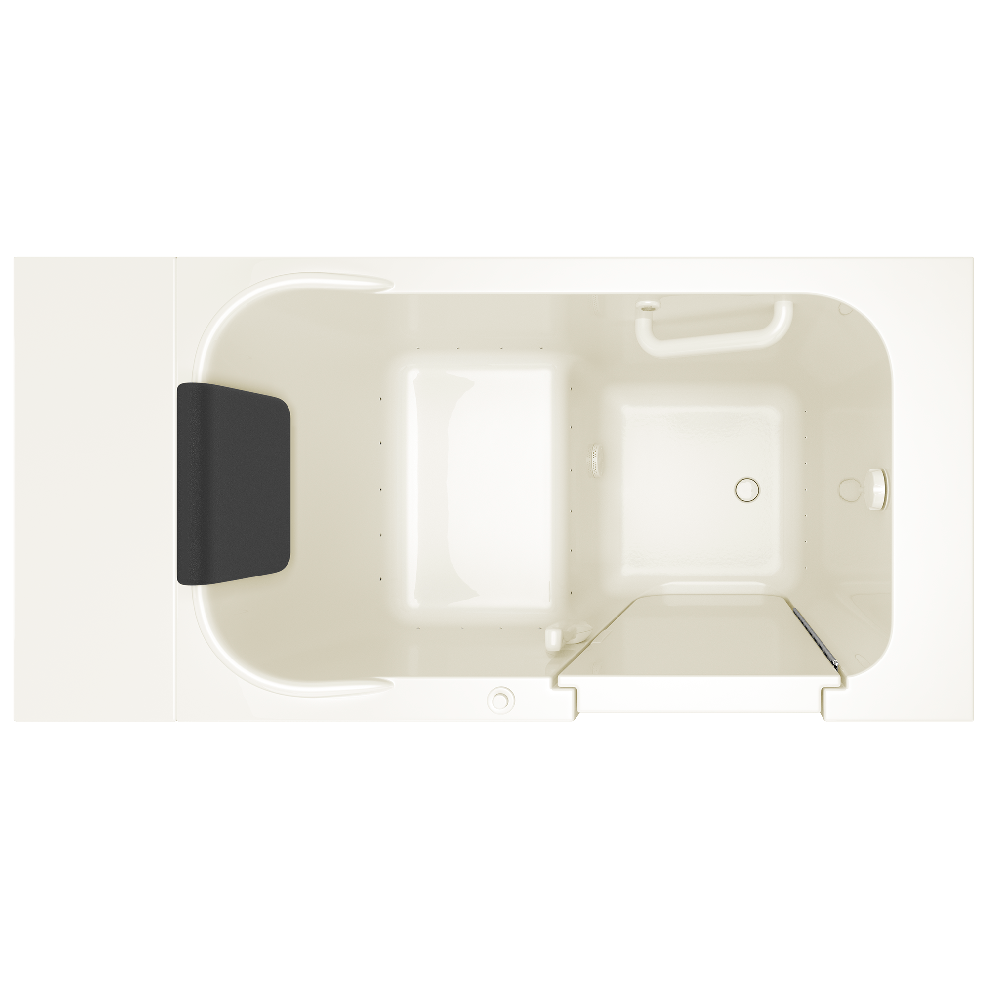 Gelcoat Premium Series 28 x 48 Inch Walk in Tub With Air Spa System   Right Hand Drain WIB LINEN